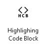 highlighting code blockのウィジェット